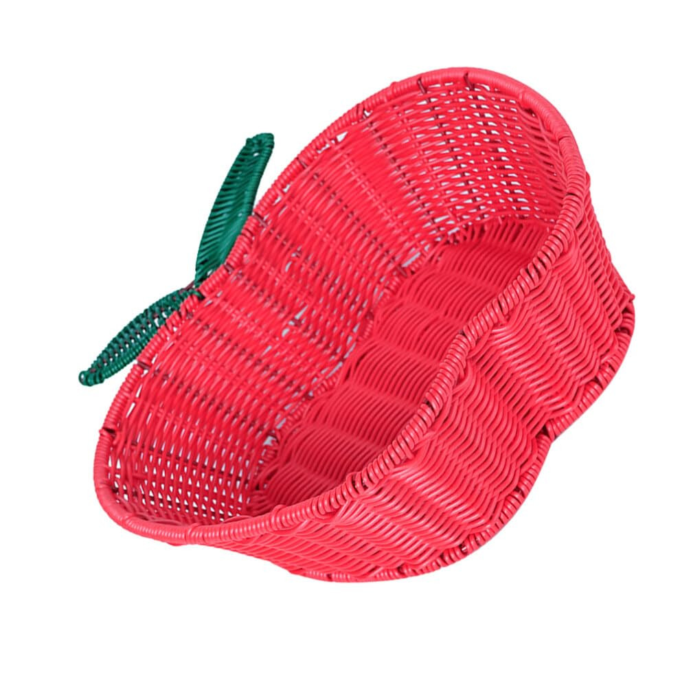 Alipis Wicker Fruits Bread Basket Natural Rattan Wicker Basket Apples Shape Kitchen Woven Basket ... | Amazon (US)