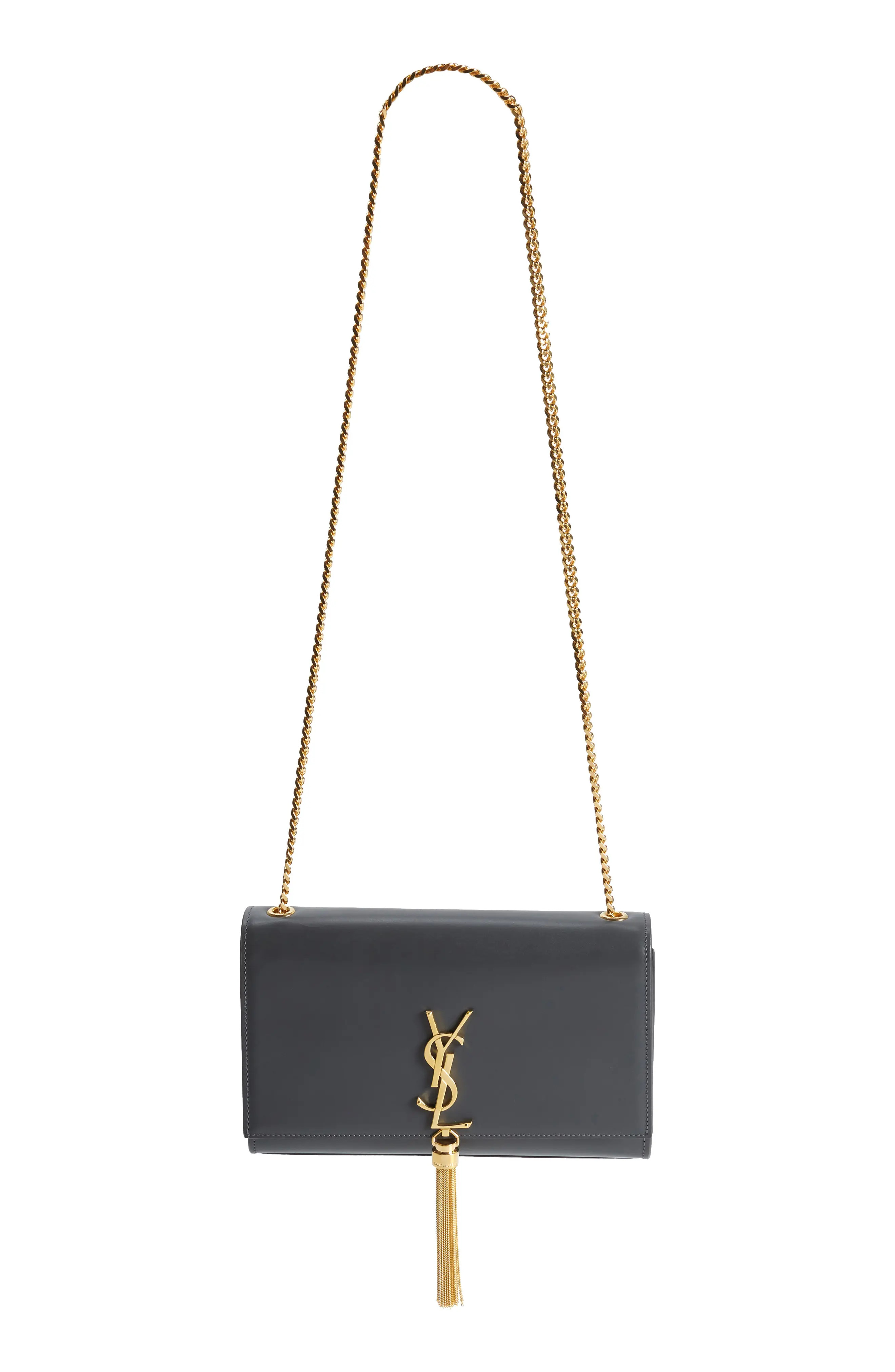 Saint Laurent Medium Kate Leather Shoulder Bag in Nero at Nordstrom | Nordstrom