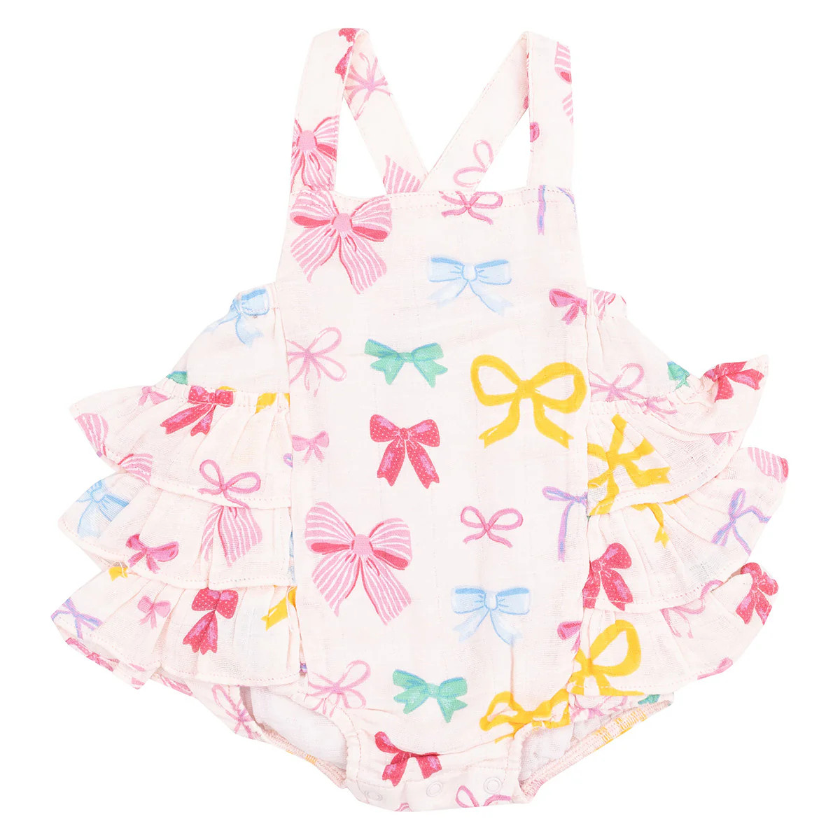 Ruffle Sunsuit, Colorful Bows | SpearmintLOVE