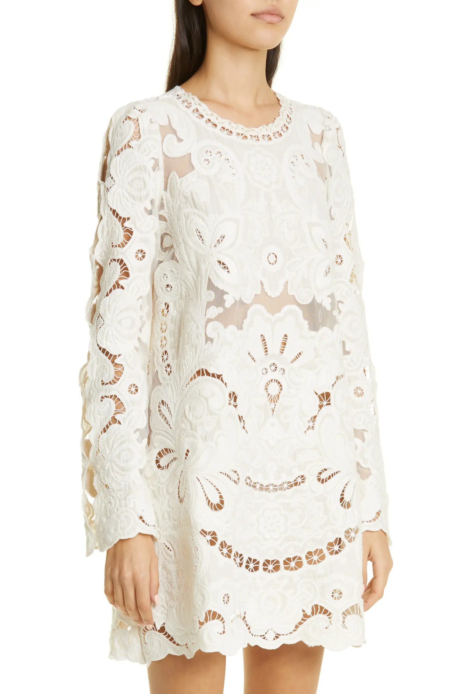 Lysa Long Sleeve Cotton Lace Dress | Nordstrom