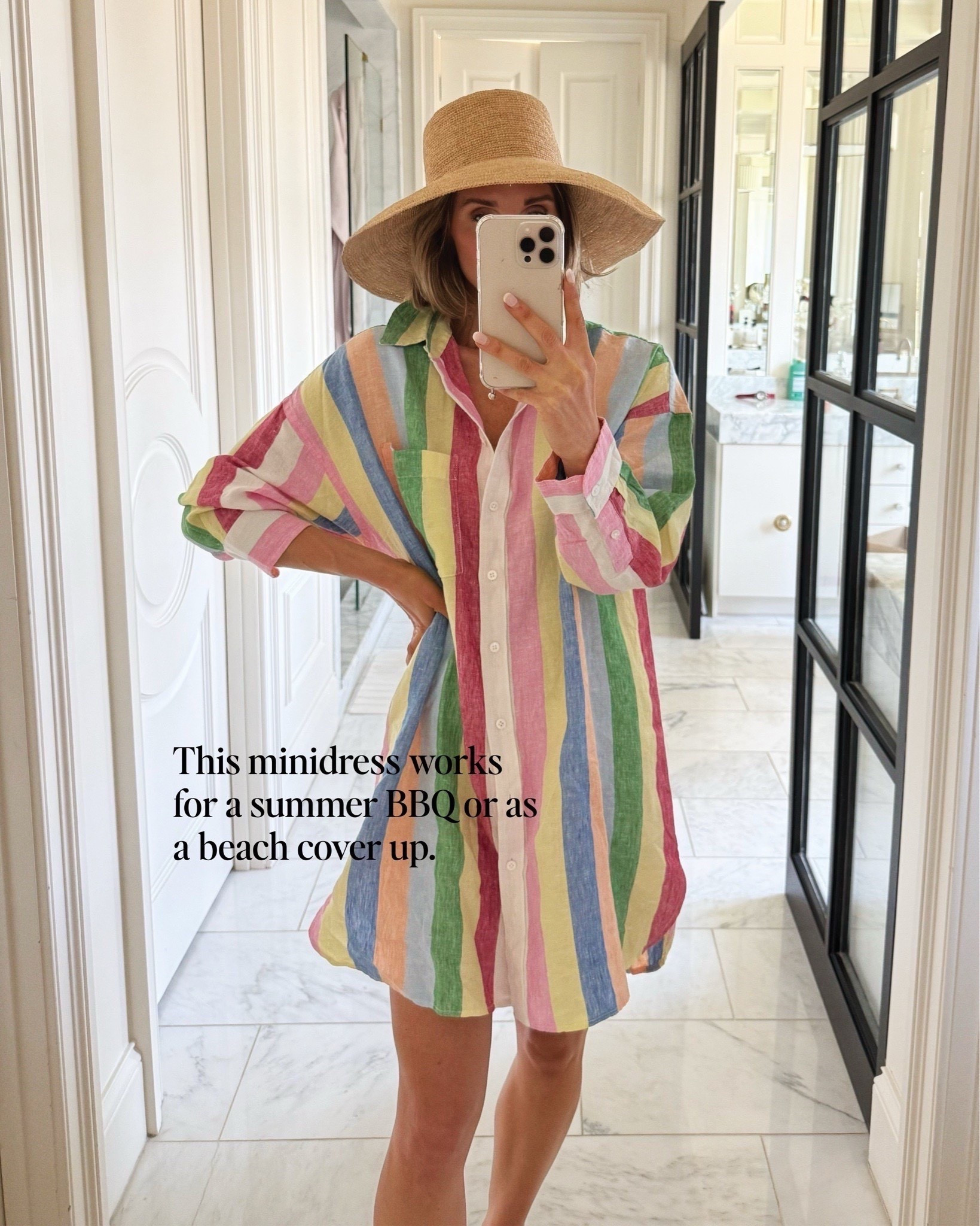 Linen shirt dress perfect pool or beach coverup.

#LTKTravel #LTKootd #LTKSwim