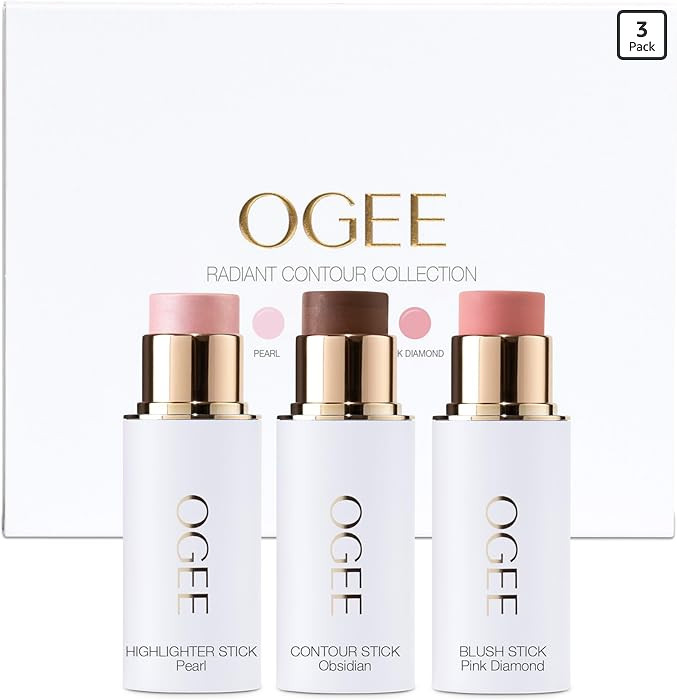 Ogee Face Stick Radiant Collection Trio - Contour Stick Makeup Collection - Certified Organic Con... | Amazon (US)