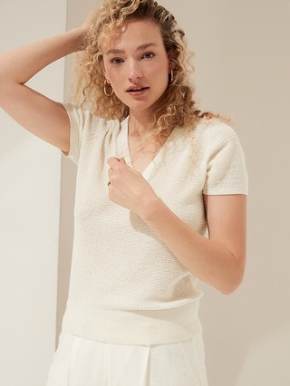 Hemp-Cotton Sweater Top | Banana Republic (US)