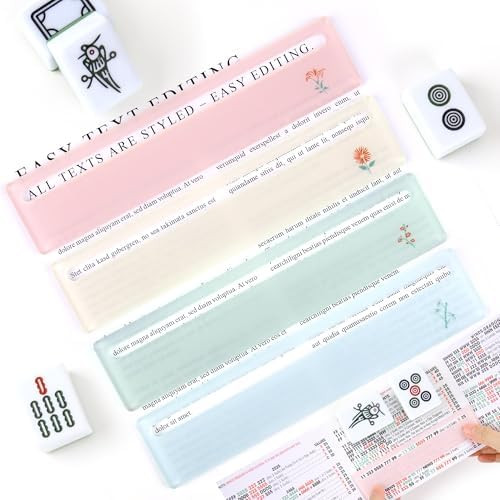 czzwak 4PC Mahjong Card Line Finder Strips - Bright Acrylic Strategy Tool for Beginners | Travel,... | Amazon (US)