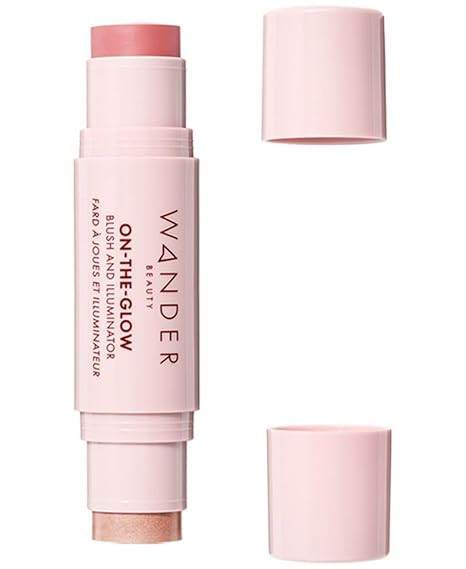 Wander Beauty On-the-Glow Blush and Illuminator - Coral Rose/Nude Glow - 7-in-1 Hydrating Cream B... | Amazon (US)