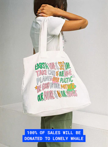 Be Kind Charity Tote White / Multi | Princess Polly US