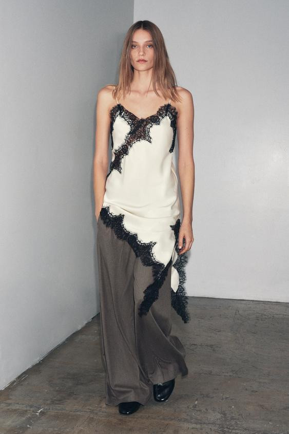 ASYMMETRIC LACE DRESS ZW COLLECTION | Zara UK