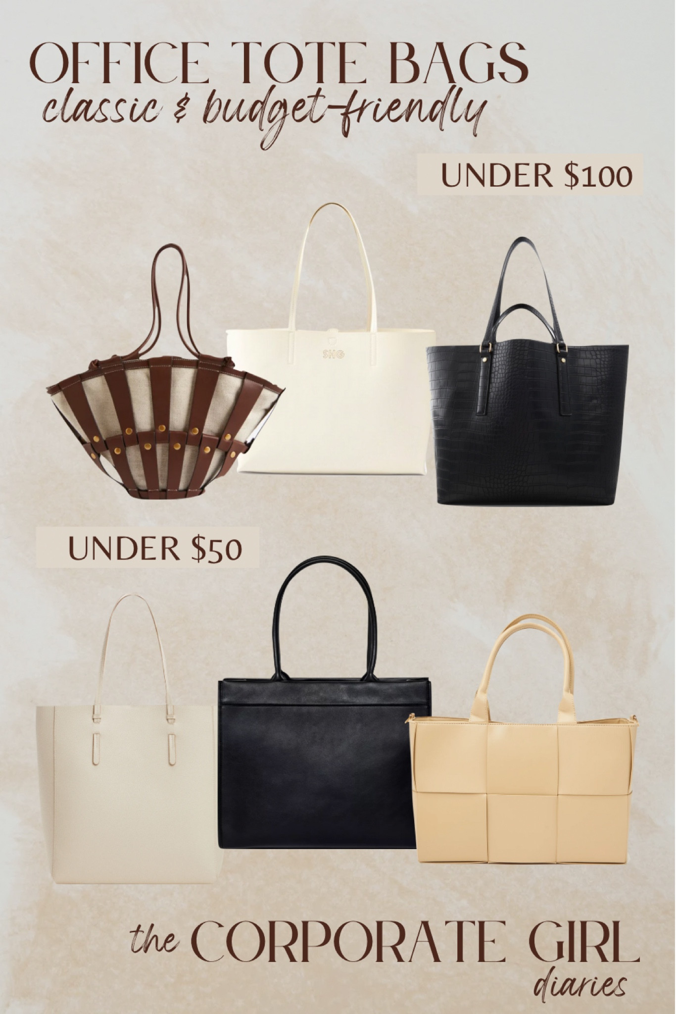 "Style on a budget: Elevate your work essentials with these chic tote bags under $100 (and some even under $50)! Budget friendly work tote bags. Spring office tote bags. Affordable work totes  

#LTKfindsunder50 #LTKworkwear #LTKxTarget