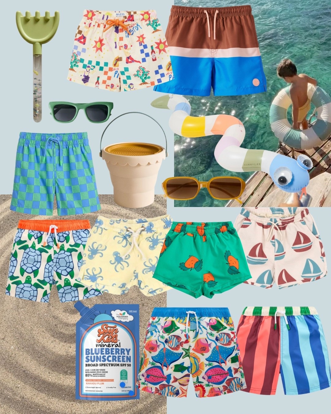 Sun, sand, and tiny swim trunks 🌊☀️
Everything you need for the best beach day of his little life.

#LTKKids #LTKBaby