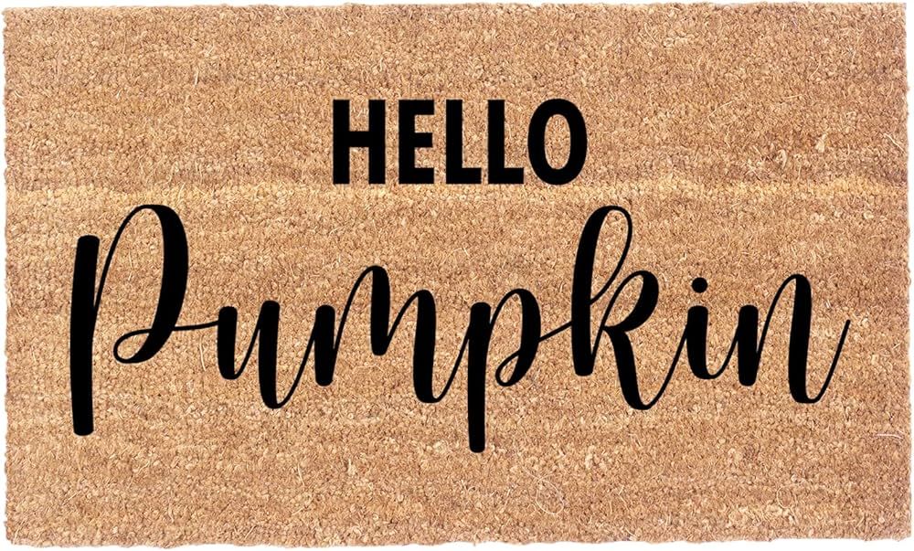 COCO MATS 'N MORE Hello Pumpkin Doormat | Size: 18"x30"0.6" Fall Door Mat with Vinyl Backing Catc... | Amazon (US)