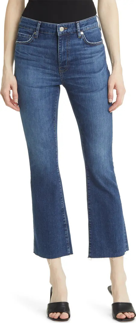 Farrah High Waist Raw Hem Crop Bootcut Jeans | Nordstrom