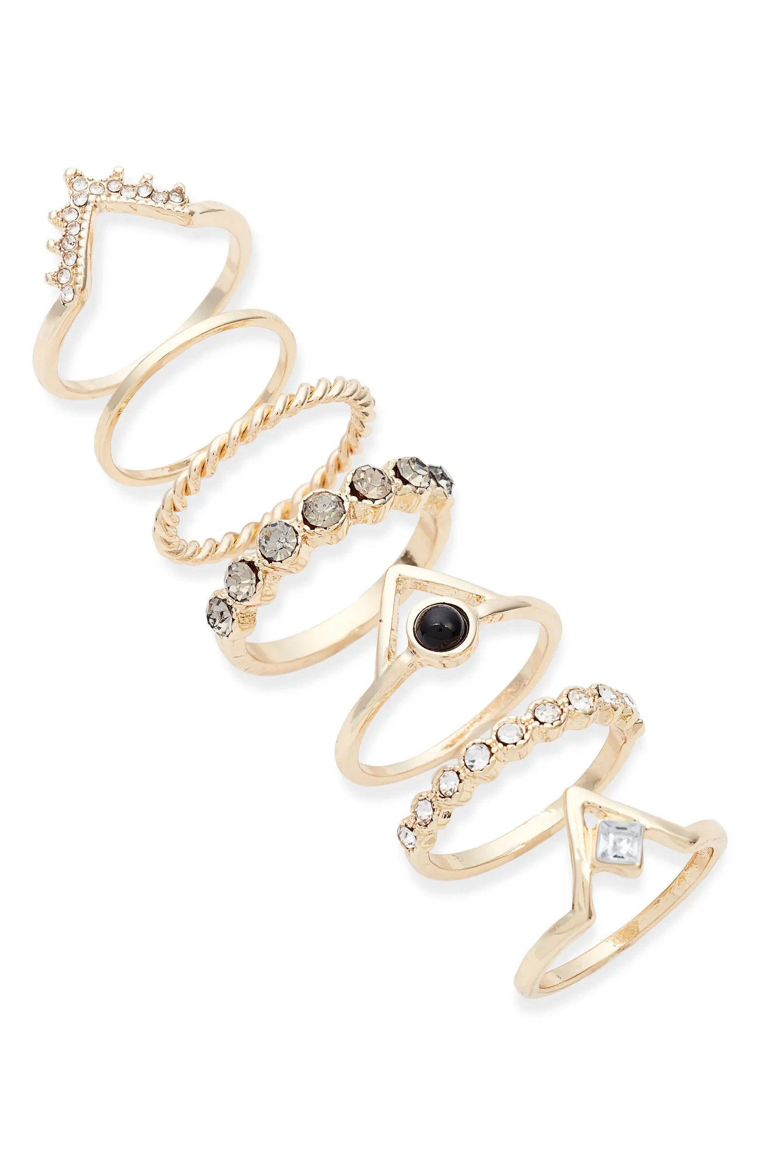 BP. Set of 7 Stackable Ring | Nordstrom | Nordstrom