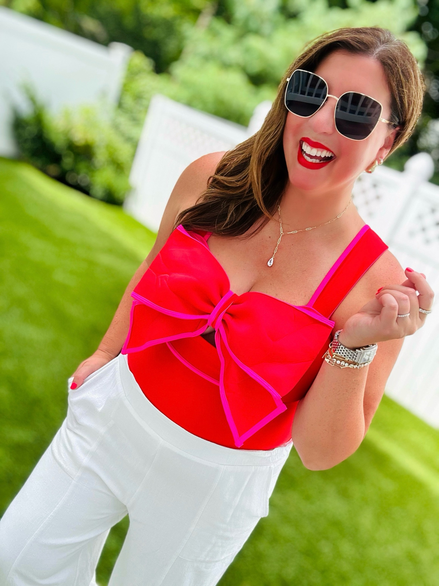 The cutest 🎀🎁 one piece swim that can double as a bodysuit!!

Wearing XL

Use “Erin” to save 💰 on all jewelry!

#LTKOver40 #LTKSwim #LTKMidsize