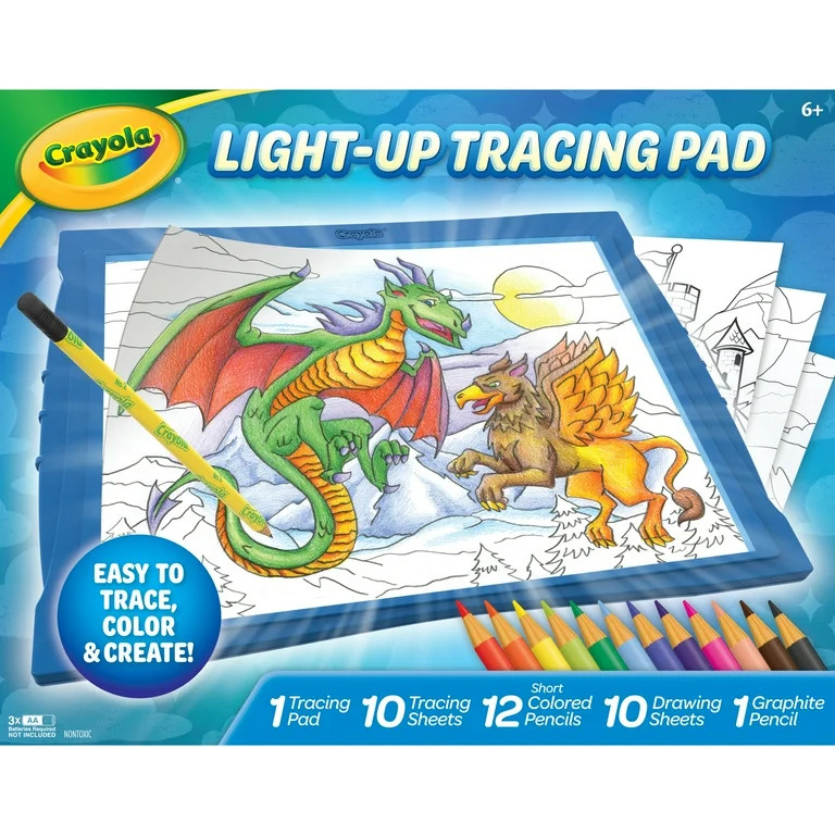 Crayola Light-Up Tracing Pad, Blue, Colored Pencils, Holiday Gift for Kids & Artists, Arts & Craf... | Walmart (US)