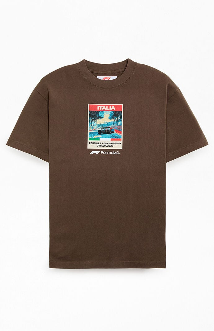 F1 Men's x Pacsun Monza Italy Poster T-Shirt in Brown - Size XL | PacSun
