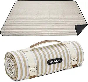 G GOOD GAIN Picnic Blankets Waterproof Extra Large - Outdoor Blanket Sand Free Foldable with Carr... | Amazon (US)