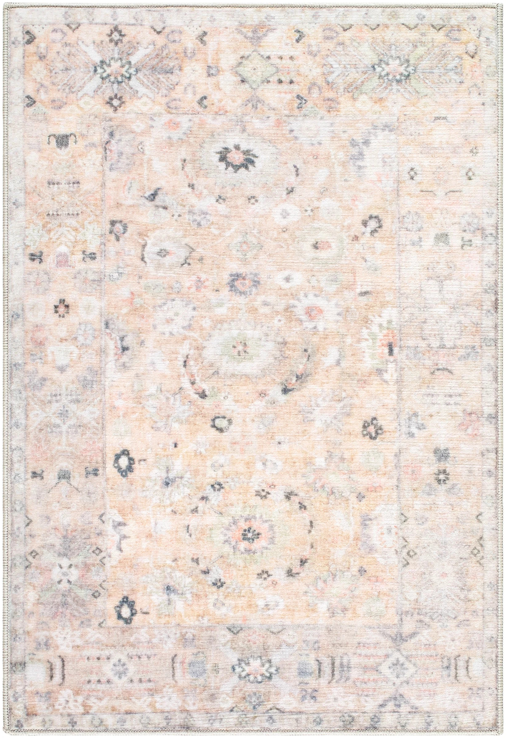 My Texas House Washable Everly Cream 2' x 2'11" Washable Accent Rug | Walmart (US)