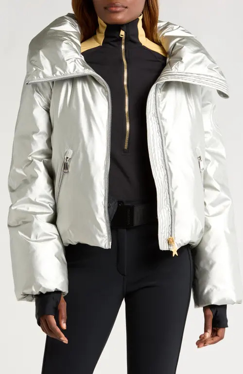 Goldbergh Soleil Down Ski Jacket in Silver at Nordstrom, Size 12 Us | Nordstrom