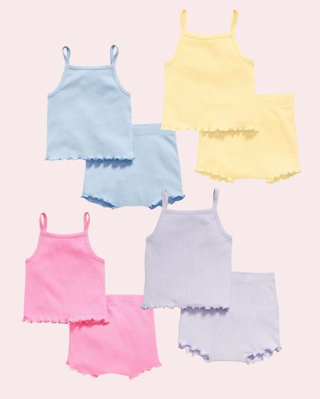 An outfit your baby can live-in, this cotton blend rib knit cami & shorts set from Old Navy! Down to just $11.99.

#LTKbaby #LTKsalealert