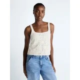 Scoop Women's Square Neck Crochet Cotton Tank Top, Sizes XS-XXL | Walmart (US)