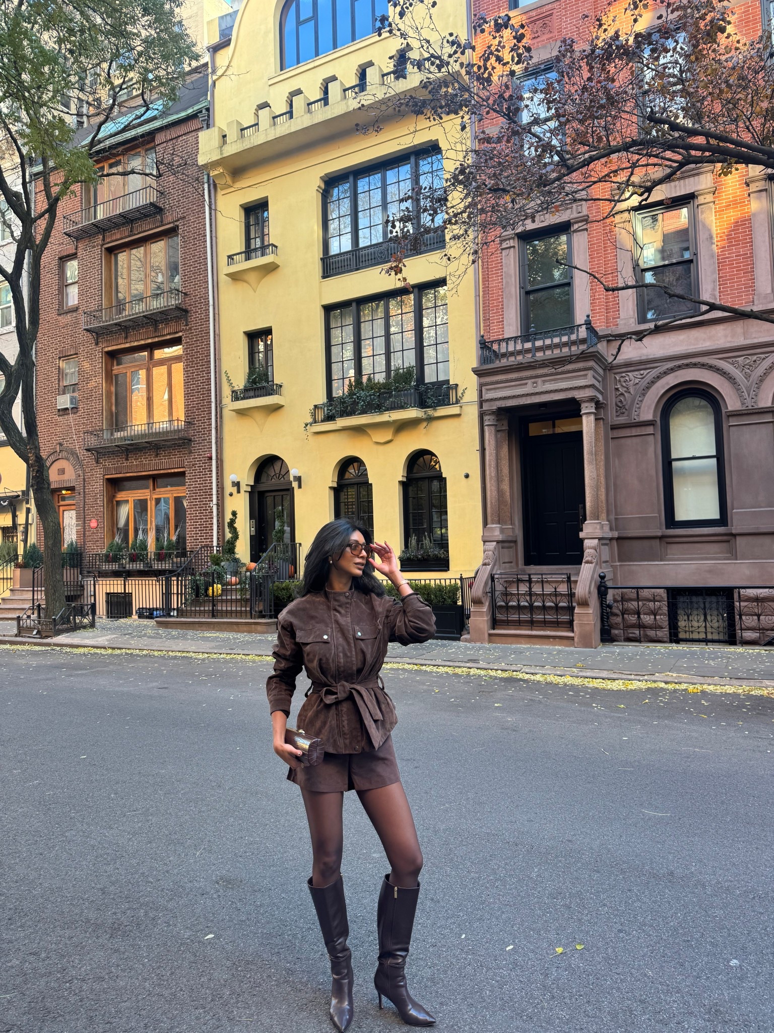 all brown suede jacket and shorts for winter! 

#LTKCyberWeek #LTKFindsUnder100