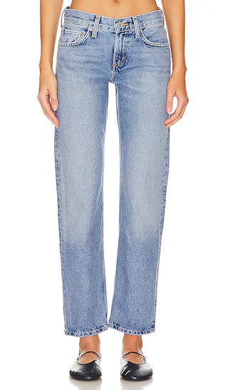 Amber Low Rise Straight Jeans in Libertine | Revolve Clothing (Global)