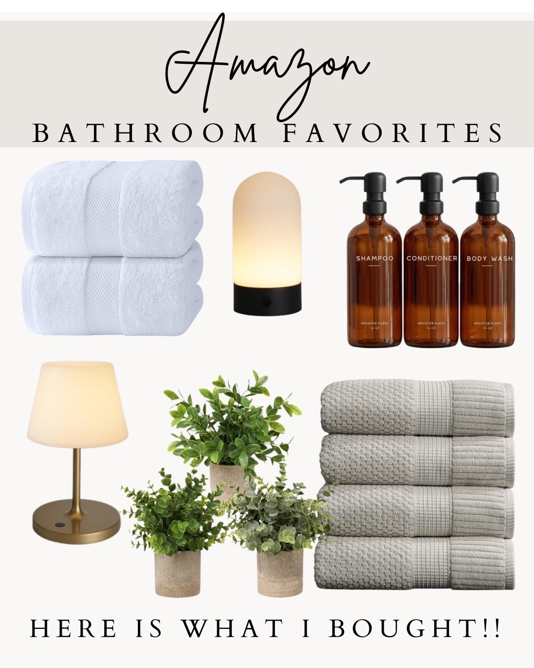 Amazon Bathroom Favorites 🛁

Simple bathroom upgrades that make your space feel like a luxury spa at home ✨

#LTKHome #LTKvlog #LTKdayinmylife