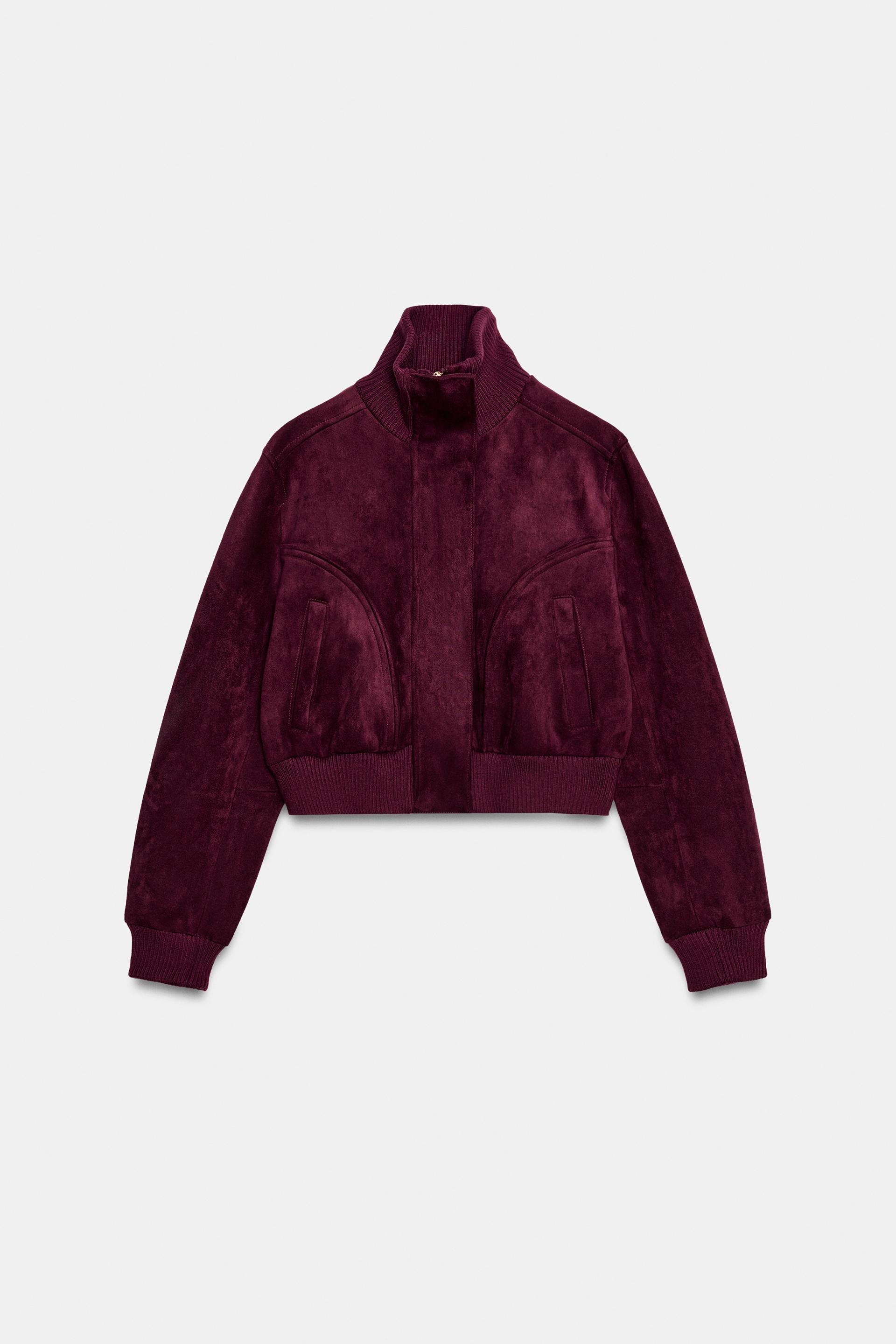 Zara - Faux Suede Jacket - Women - Brown - Women | Zara US