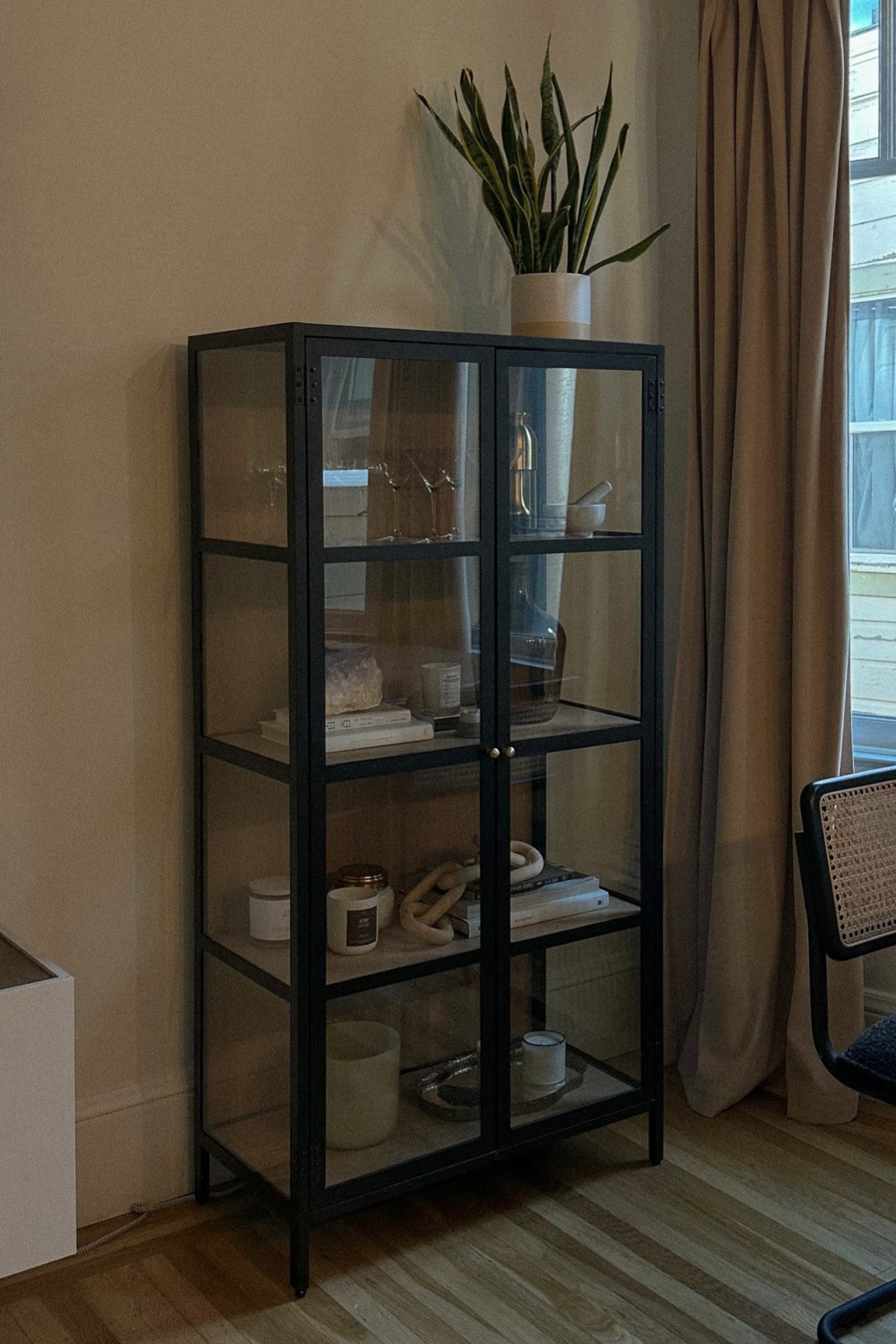 We love this glass cabinet! Despite the negative reviews, we had zero issues with quality or assembly. Would def recommend!

#LTKstyletip #LTKhome