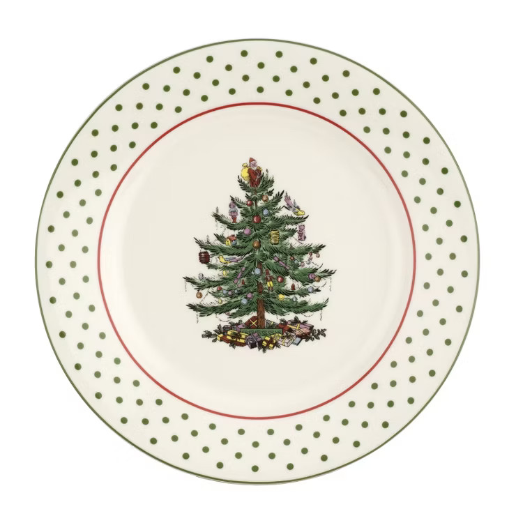 Spode Christmas Tree Polka Dot Dessert Plates, Set of 4  - 8 Inch | Target