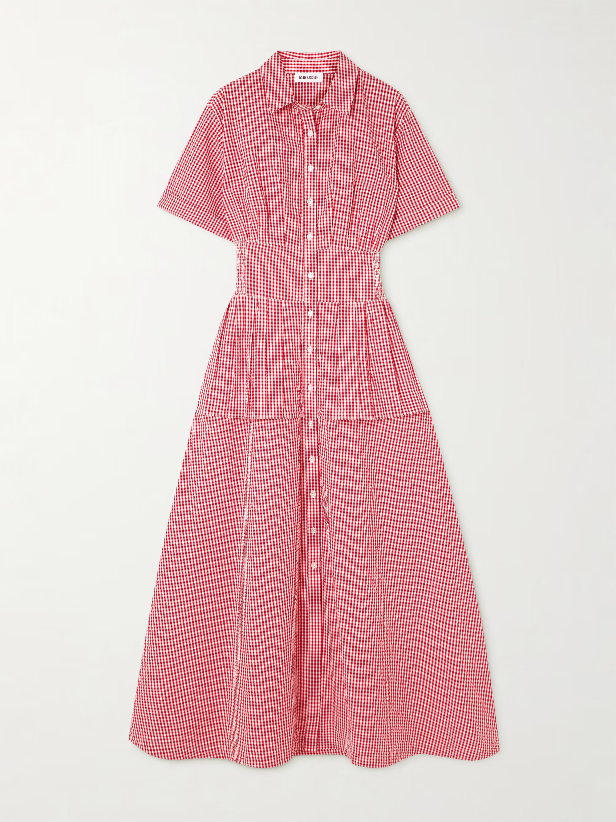 Boogie Woogie Bugle Boy gingham cotton-seersucker maxi shirt dress | NET-A-PORTER (US)