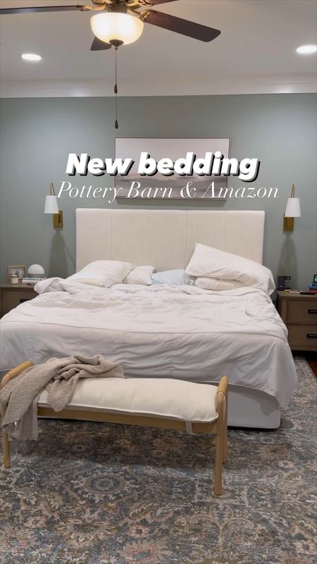 😍I’m LOVING my new bedding from Pottery Barn!!! It’s sooo cozy!!! Pillows and throw blanket are from Amazon. 
🛒Comment “links” & I’ll DM you the links or shop on my LTK shop!

#bedding #potterybarn #amazon #amazonfinds #bedroom #bedroomdecor 

#LTKVideo #LTKsalealert #LTKhome