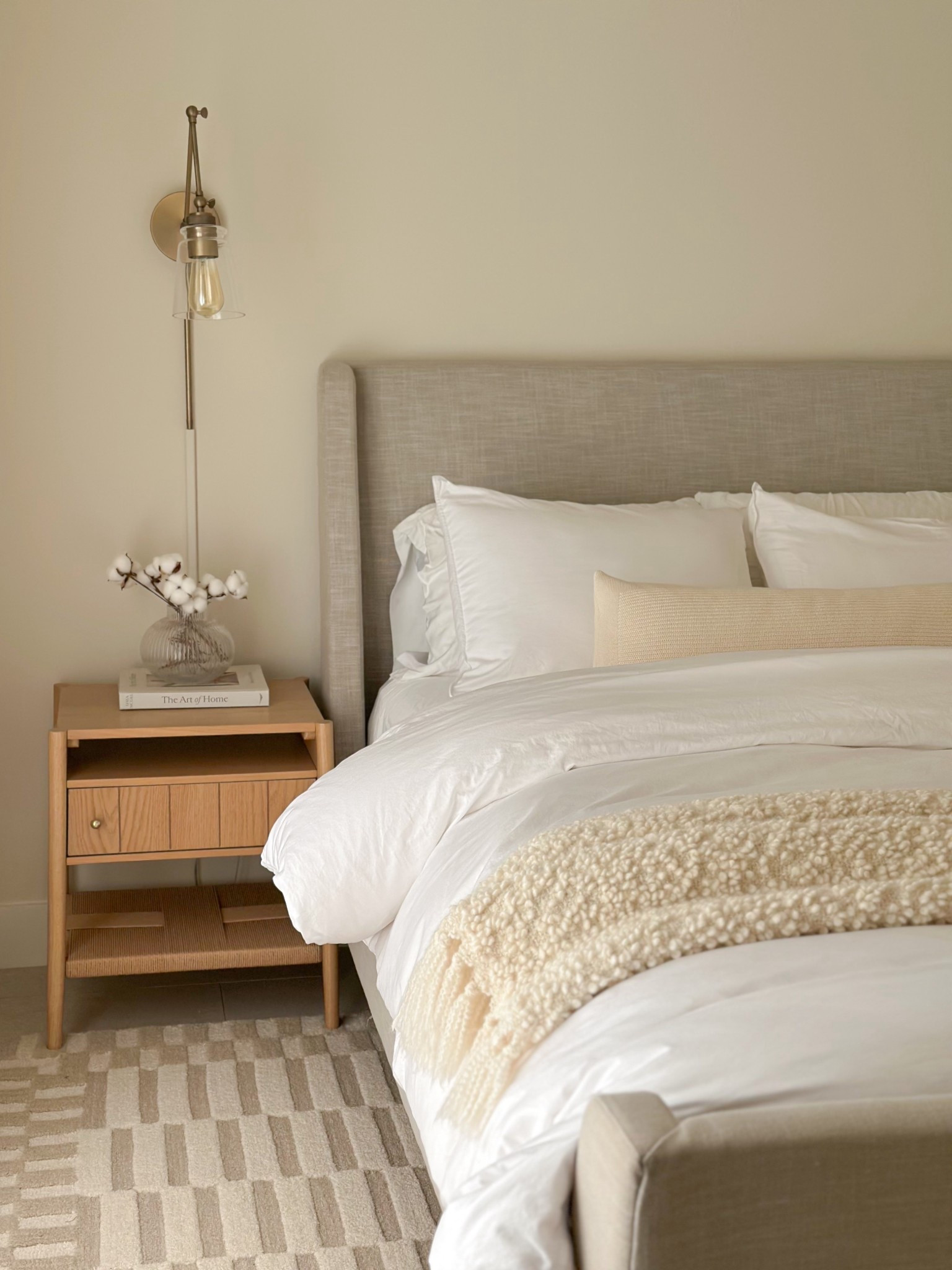 Guest bedroom details. Boll and branch bedding makes the room so cozy! And this Amazon rug is so affordable for the size 

#LTKHome