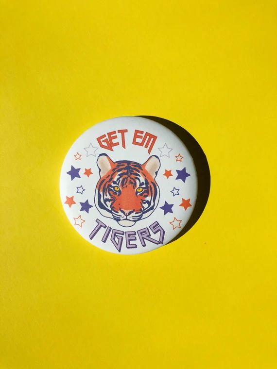 Get Em Tigers Button purple | Etsy | Etsy (US)