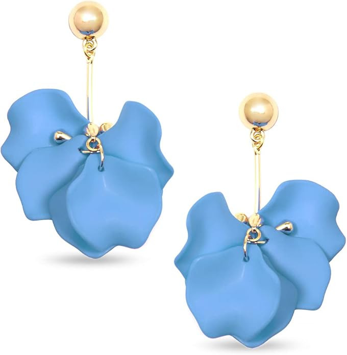 ZENZII Gifts for Women,Flower Pastel Petals Dangle Earrings,Christmas Valentines Mothers day Birt... | Amazon (US)