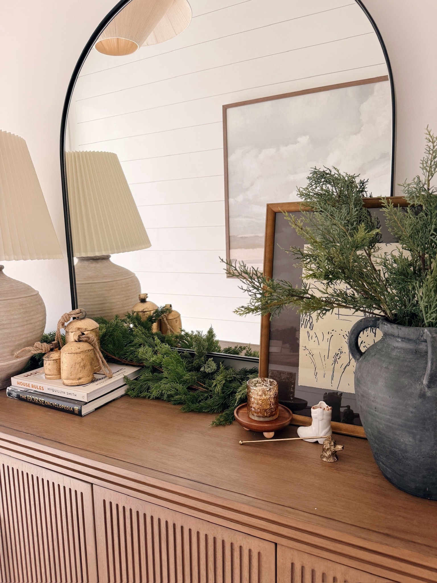 Because Christmas decor doesn’t need to sparkle to feel special ✨
I love creating holiday moments that feel collected and calm — warm woods, fresh greenery, soft candlelight, and subtle gold accents that bring timeless beauty to the season. This Modern Classic console styling is one of my favorite corners of the house this year 🤍

#porcheandco #modernclassic #holidaydecor #neutralchristmas #christmasaesthetic #holidaystyling #seasonaldecor #christmasinspo #interiordesign #eleganthomedecor #homedecorideas #modernclassicstyle #moodboard #visionboard #onlinedesign #virtualdesign #porcheandco

Do you want to bring our dreamy Modern Classic style interior design into your own home? 🏡 You’re in luck! Reserve our Online Interior Design packages today -> https://porcheandco.com/edesign ✨ We can’t wait to work with you & design your home with #porcheandco


#LTKStyleTip #LTKHome #LTKHoliday


#LTKHoliday #LTKSeasonal #LTKHome
