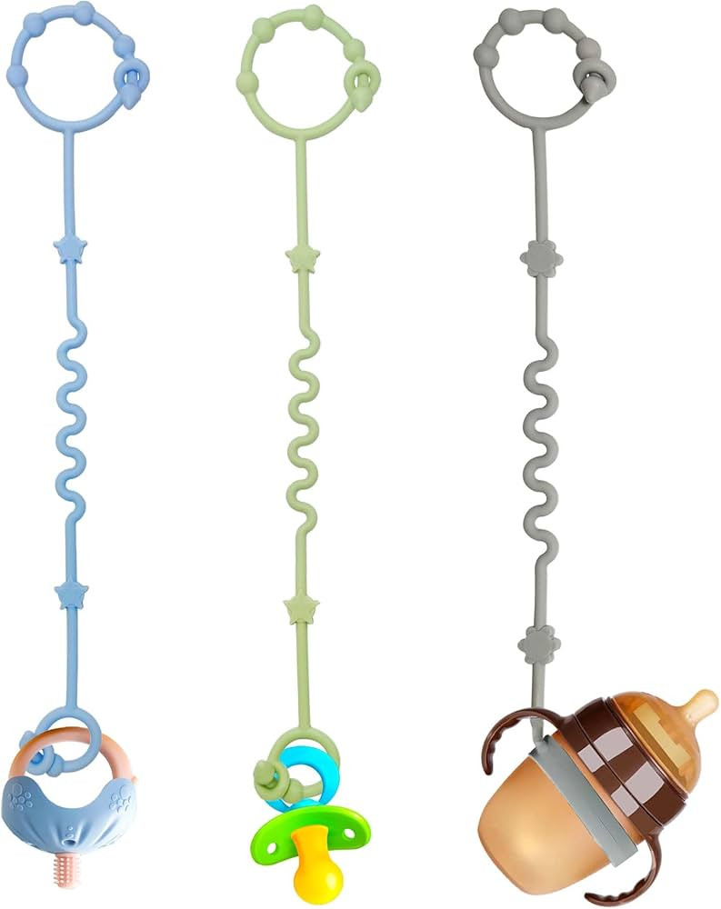 Toy Safety Straps, Toy Bungee Cords Baby, 3 Pack Stroller Straps Adjustable Baby Teether Toy Stra... | Amazon (US)