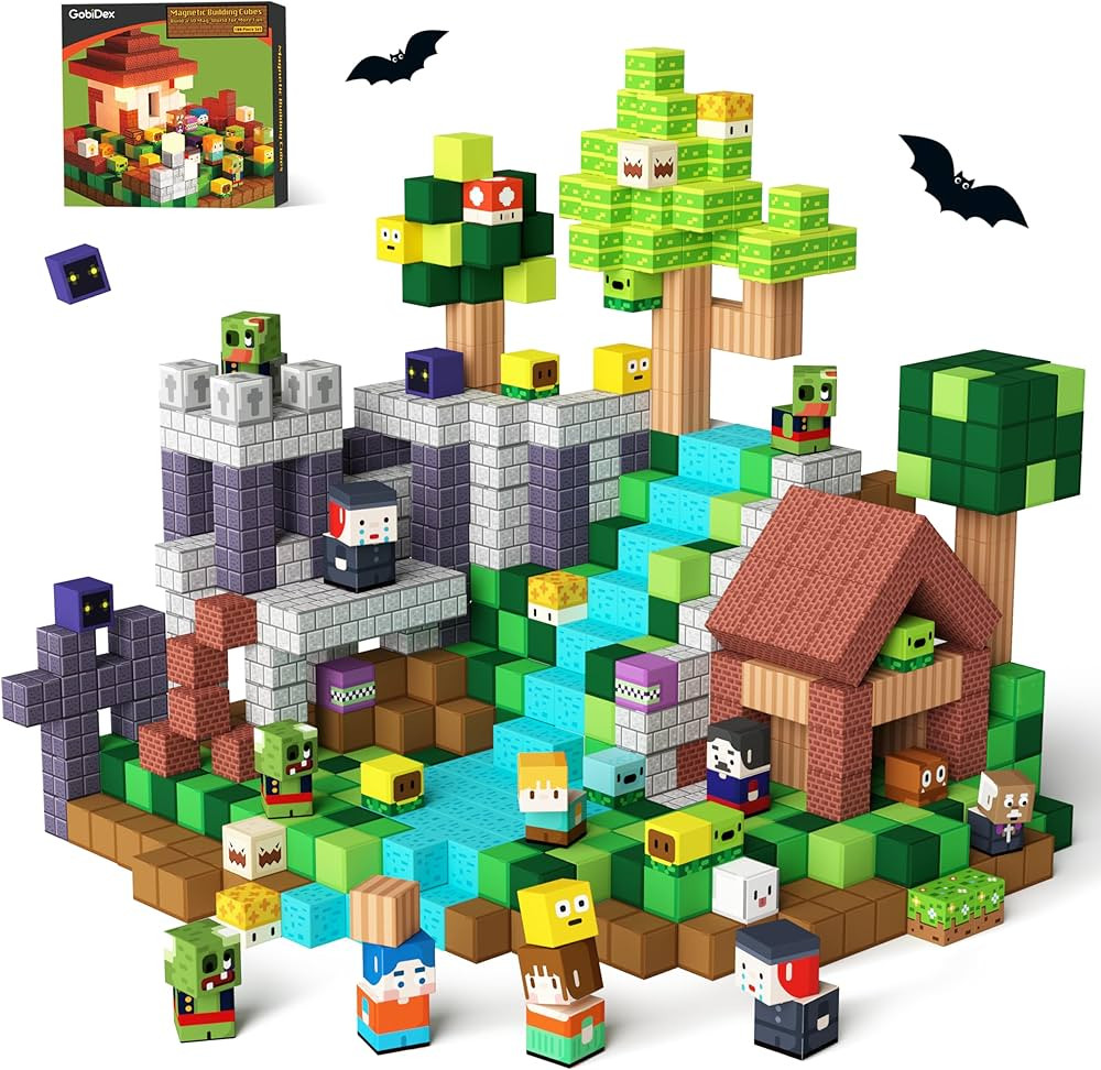 GobiDex 100PCS Magnetic Blocks Game-Based Kid Building Toys for Boys Girls 3+, Build MagWonder Wo... | Amazon (US)