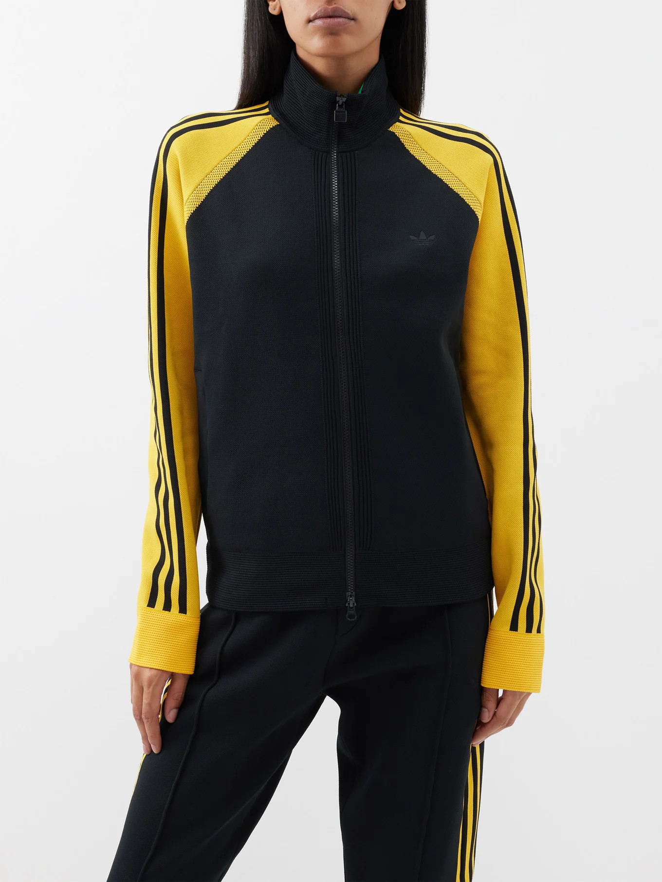 Crochet-trim recycled-jersey track jacket | Matches (EU)
