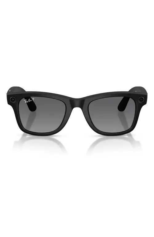 Ray-Ban Meta Wayfarer Gen 2 50mm Polarized AI Sunglasses in Matte Black /Polar Gradient at Nordstrom | Nordstrom