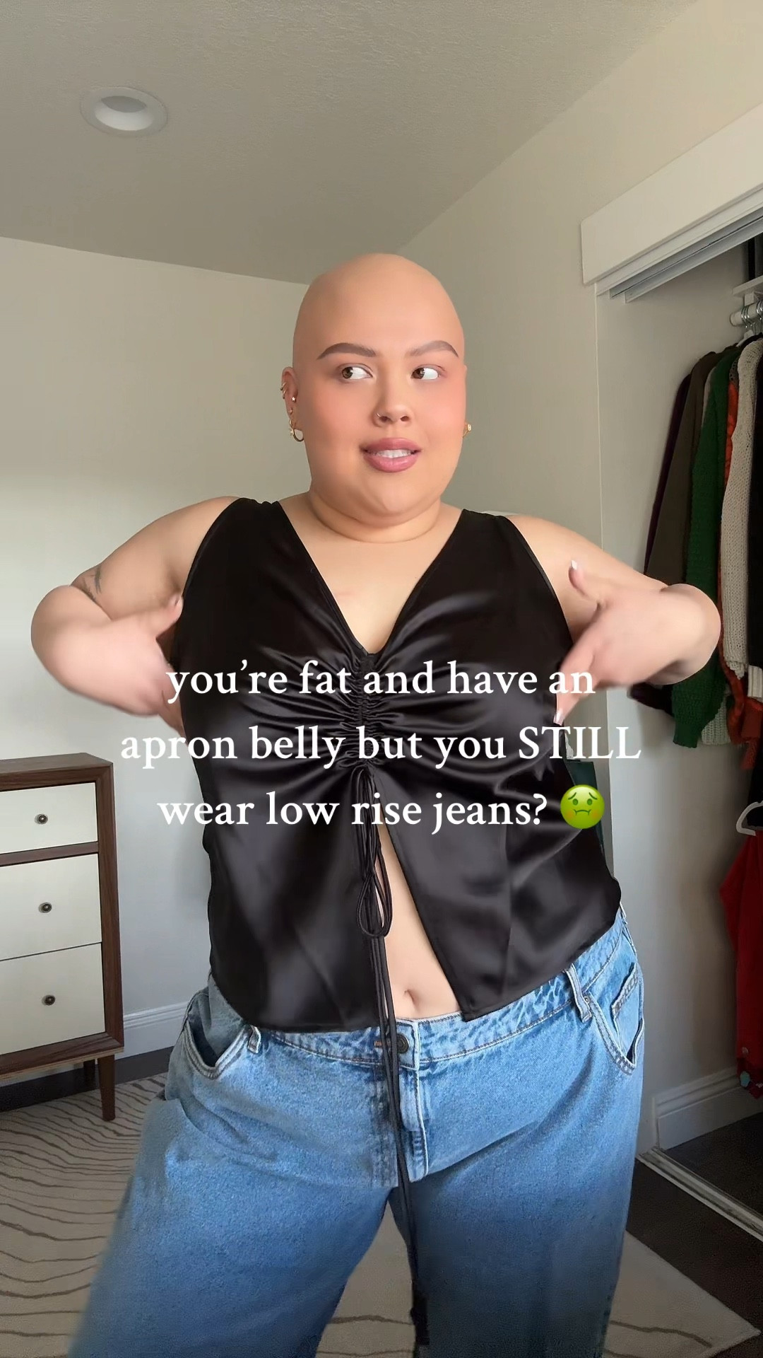 wearing an 18 in the jeans and a 2X on top but she’s way too big so I highly recommend sizing down by 1 or 2 sizes 🫶🏼 || low rise jeans, plus size denim, plus size outfit, curvy girl jeans, affordable denim 

#LTKmidsize #LTKfindsunder50 #LTKplussize