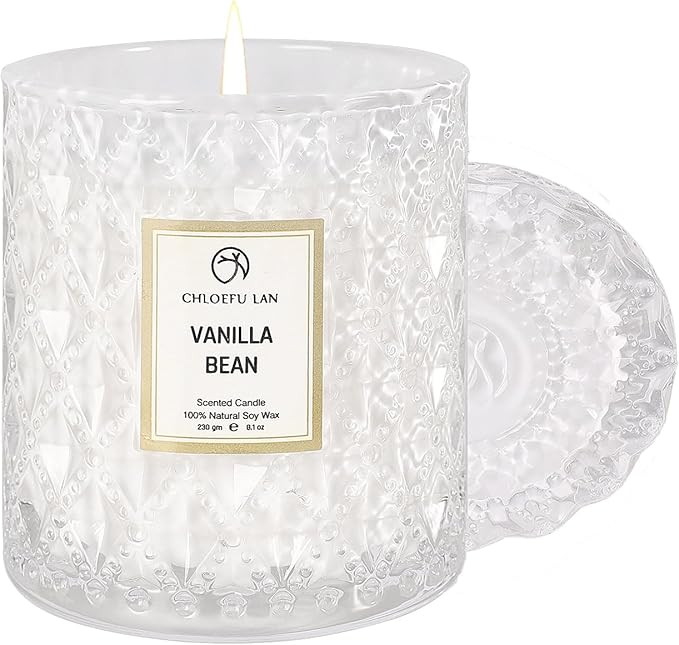 Chloefu LAN Vanilla Bean Highly Fragranced Candle Gifts for Women, Mothers Day Candle Gift, Natur... | Amazon (US)