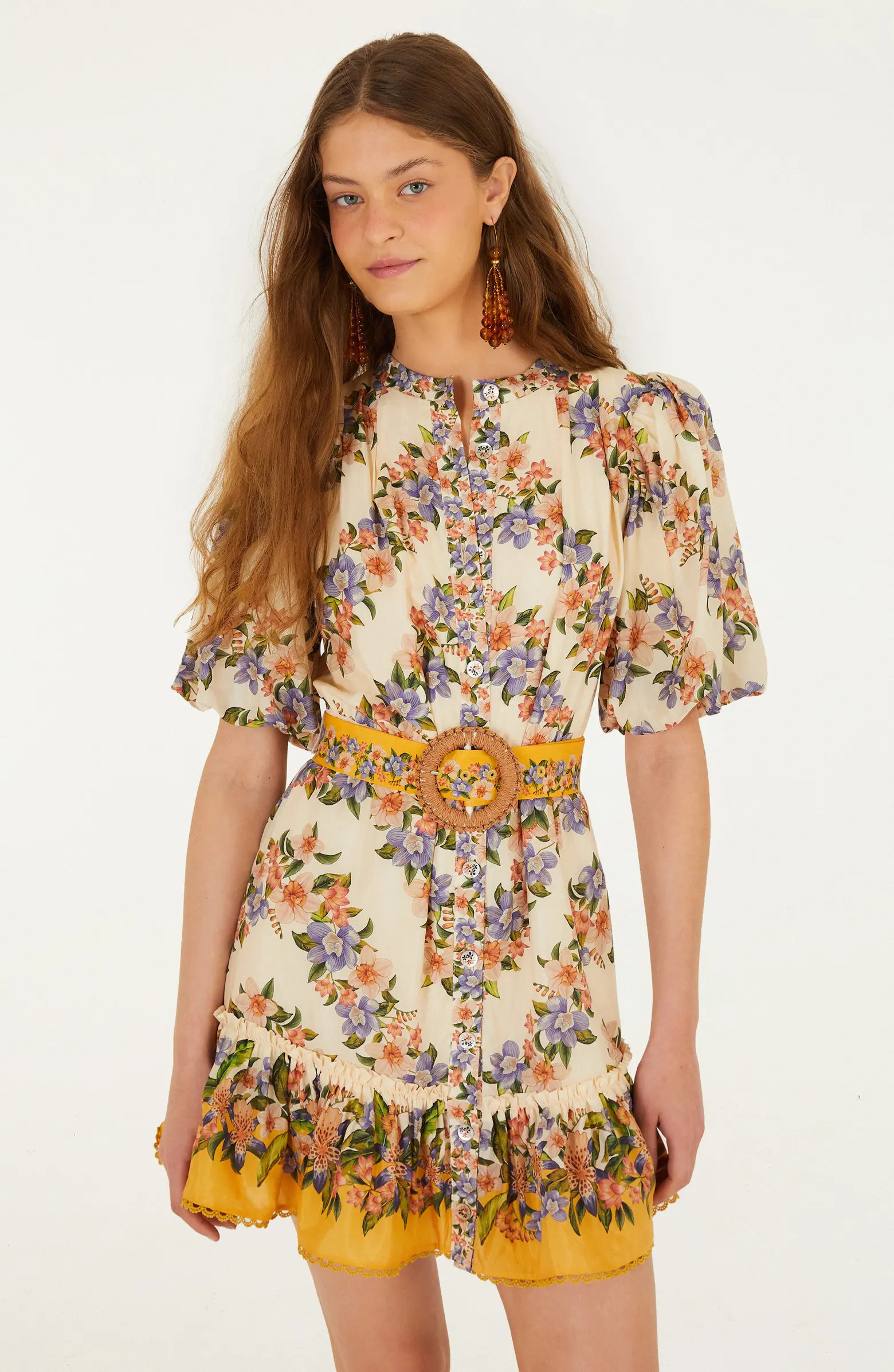Hilo Stripes & Sand Belted Minidress | Nordstrom