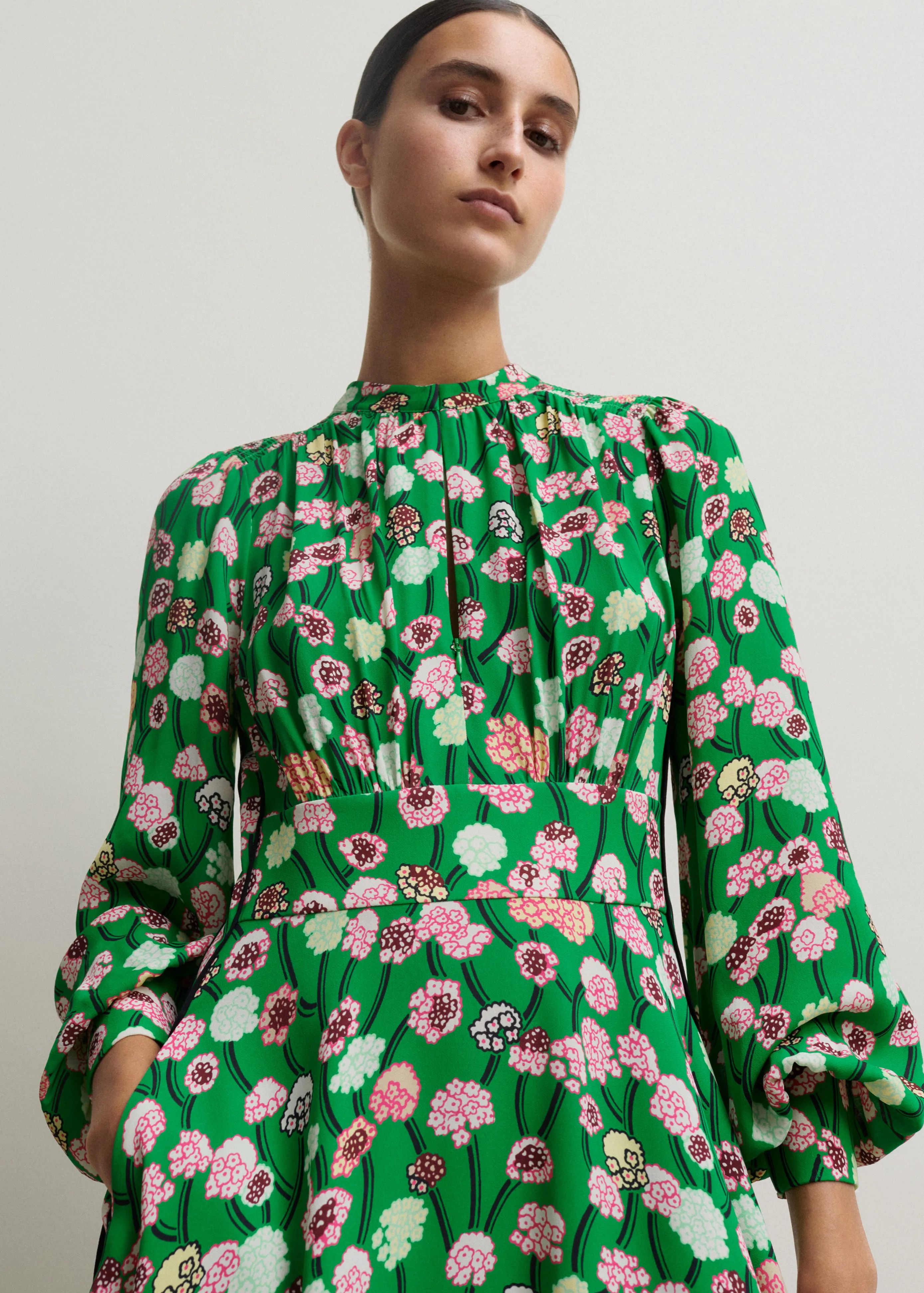 Lantana Flower Print Short Boho Dress | ME+EM US