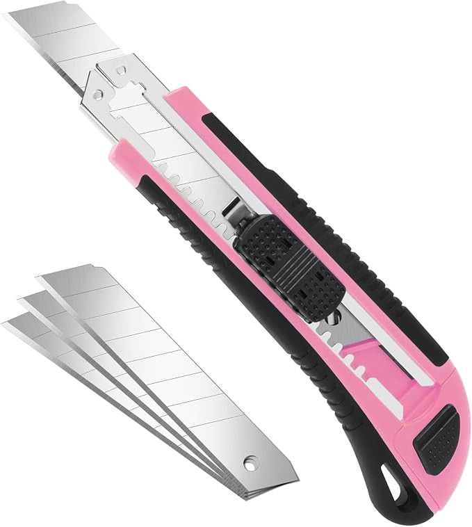 TIFICAL Box Cutter, Box Cutter Retractable Self Loading, Heavy Duty Utility Knife, 18mm-Wide Blad... | Amazon (US)