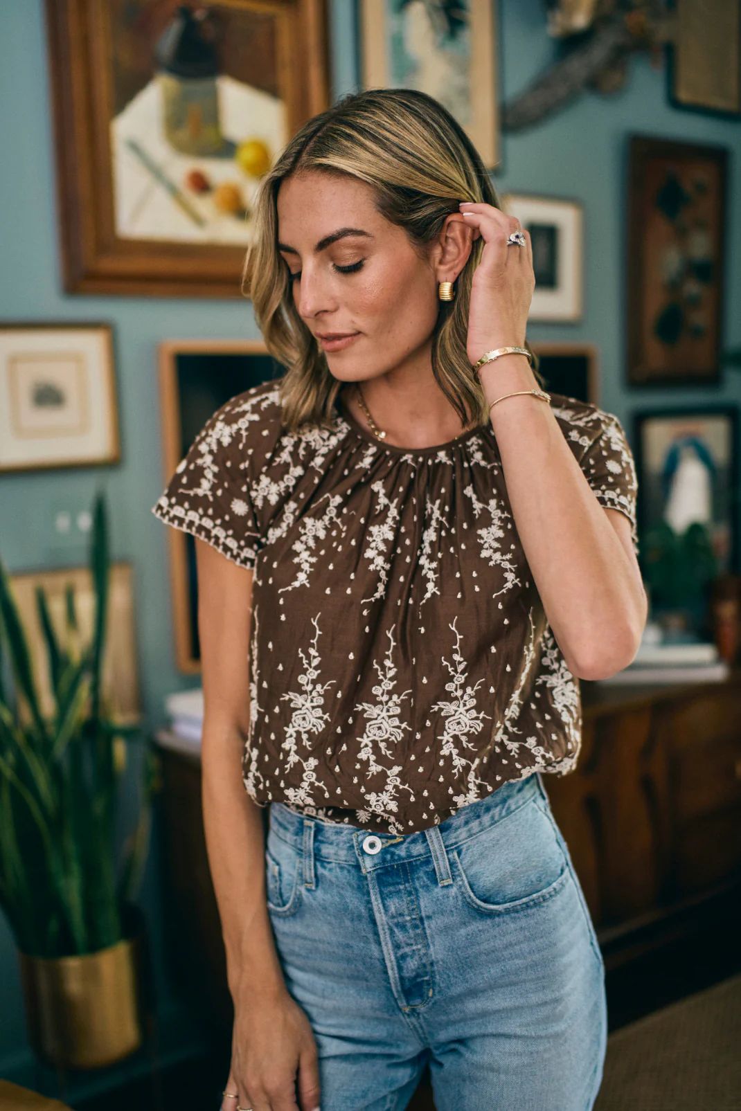 Belinda Top in Vintage Eyelet | Baybala