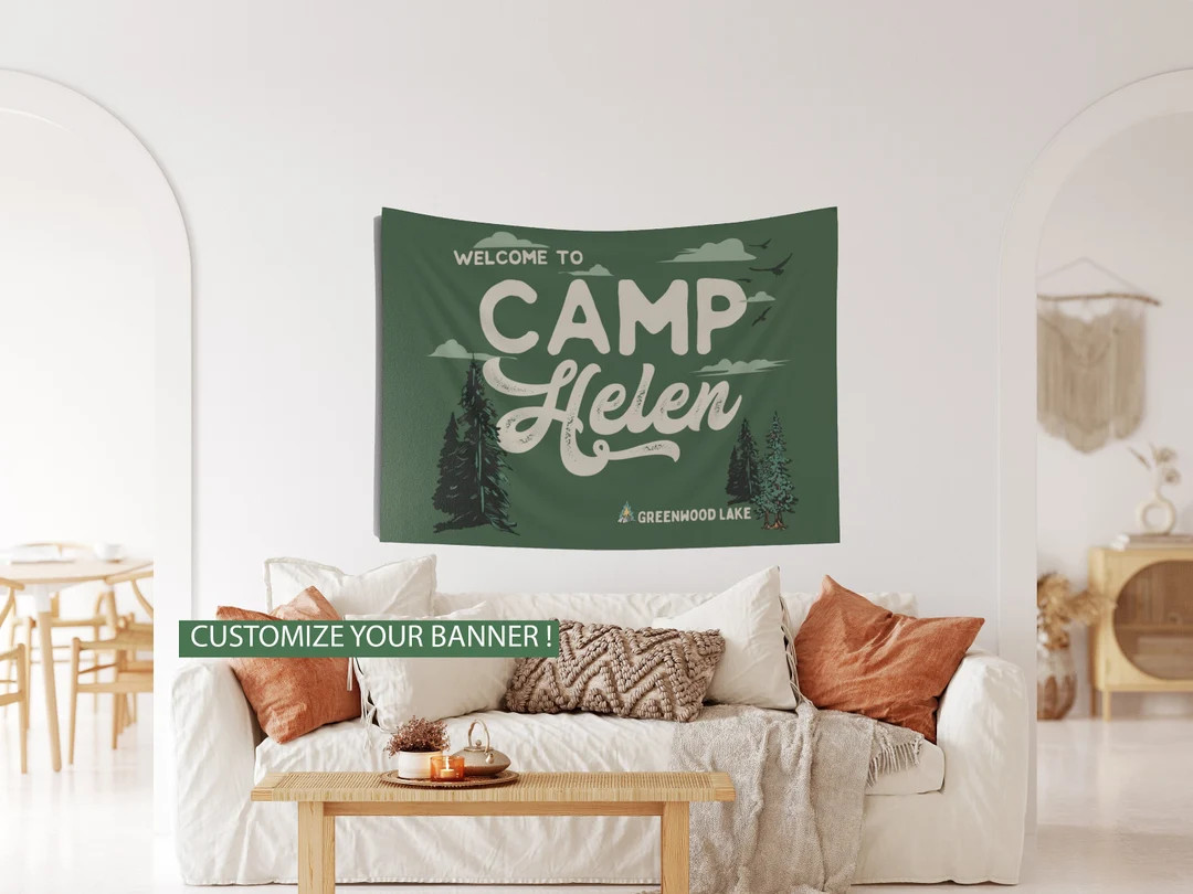 CUSTOM Bachelorette Tapestry Camp Bachelorette Banner Bachelorette Decor Bach Custom Banner Lake ... | Etsy (US)