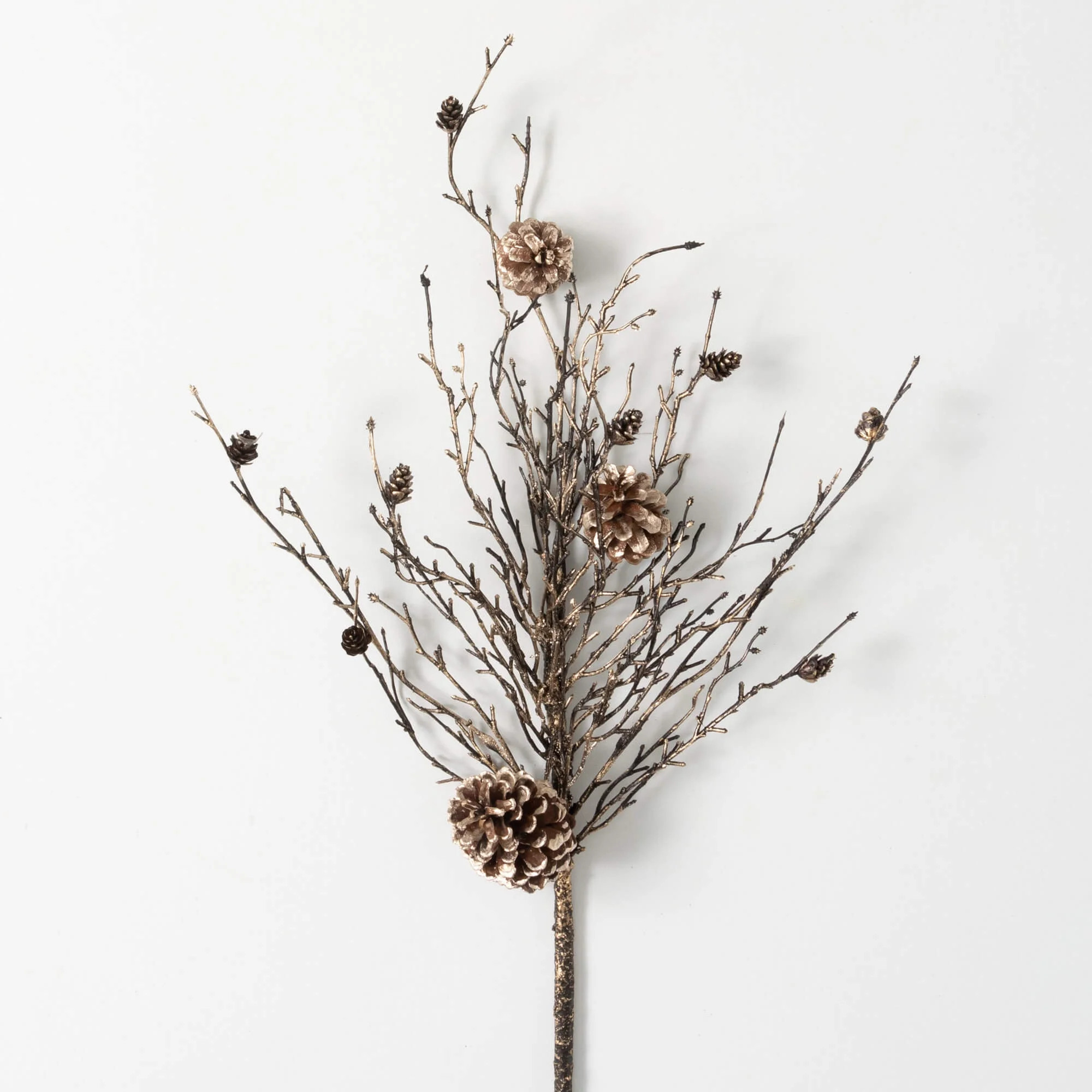 29.5"H Sullivans Gold Pinecone Twig Stem, Brown - Walmart.com | Walmart (US)