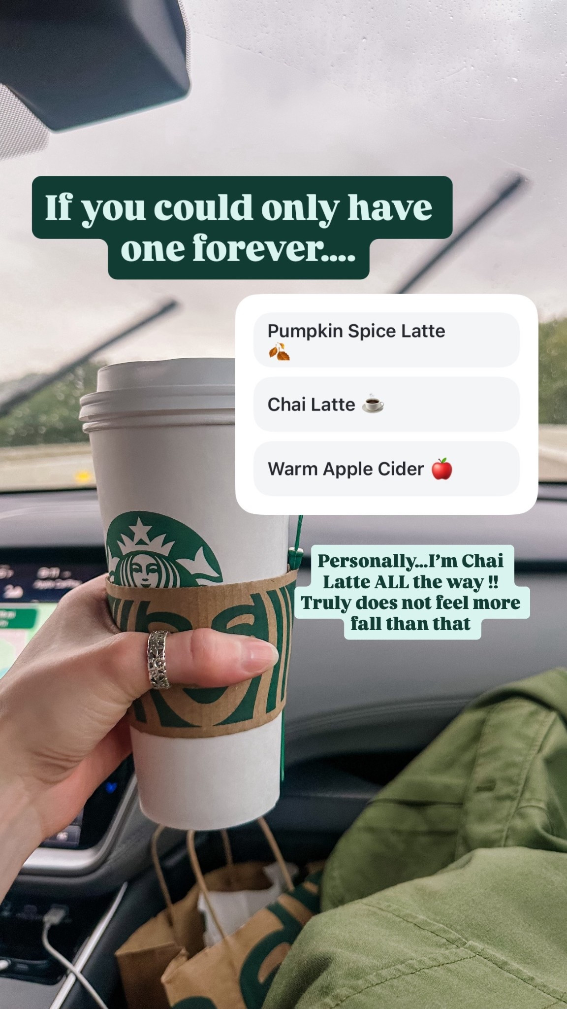 If you could only have one fall drink forever….which would you choose?? Personally, I’m ALL in on a Chai Latte 😍☕️ Nothing is cozier than a super spiced tea!! 