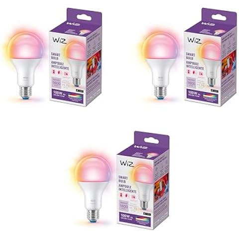 WiZ Connected 60W A19 LED Smart Light Bulbs - Connects to Your Wi-Fi - E26 Smart Bulb - Control w... | Amazon (US)
